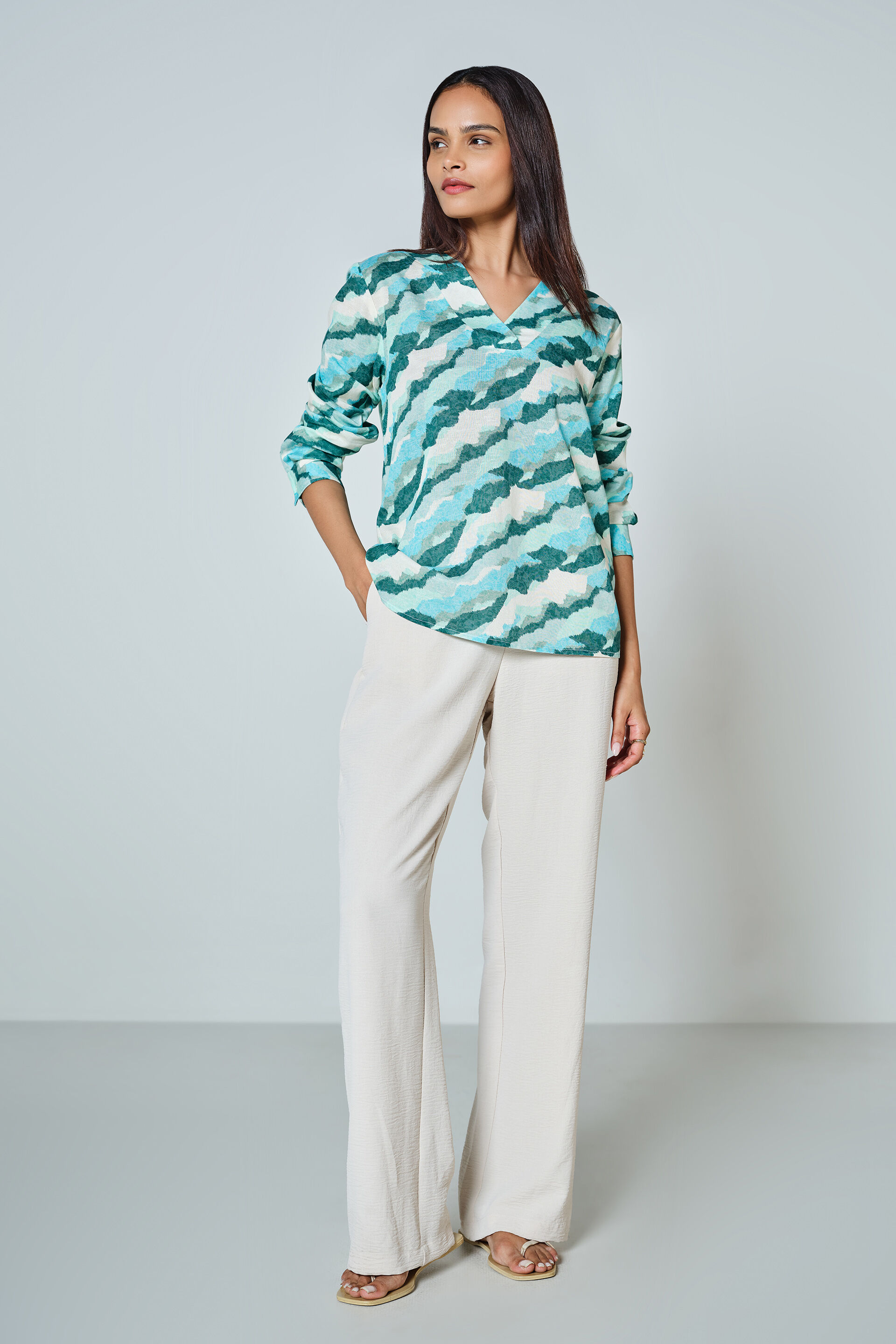 Green Glimmer Top, Green, image 3